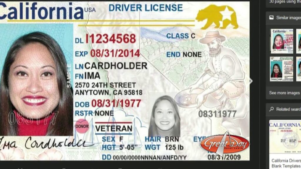 Drivers license of a woman