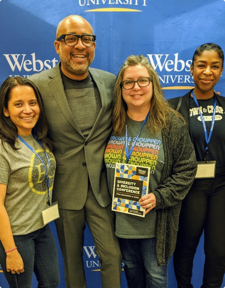 Group picture with the Webster University crew