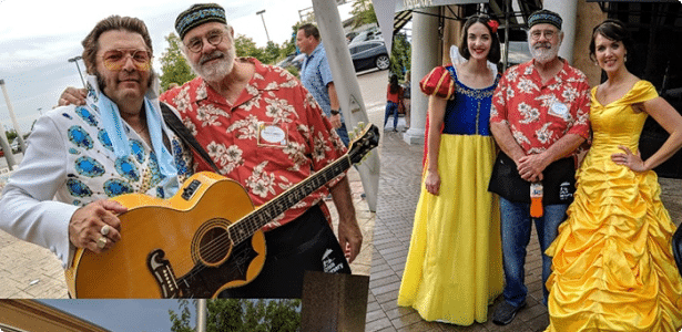 terry posing with disney actors