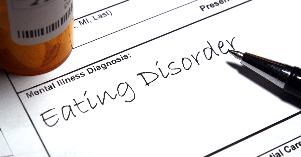 eating disorder written on medical file