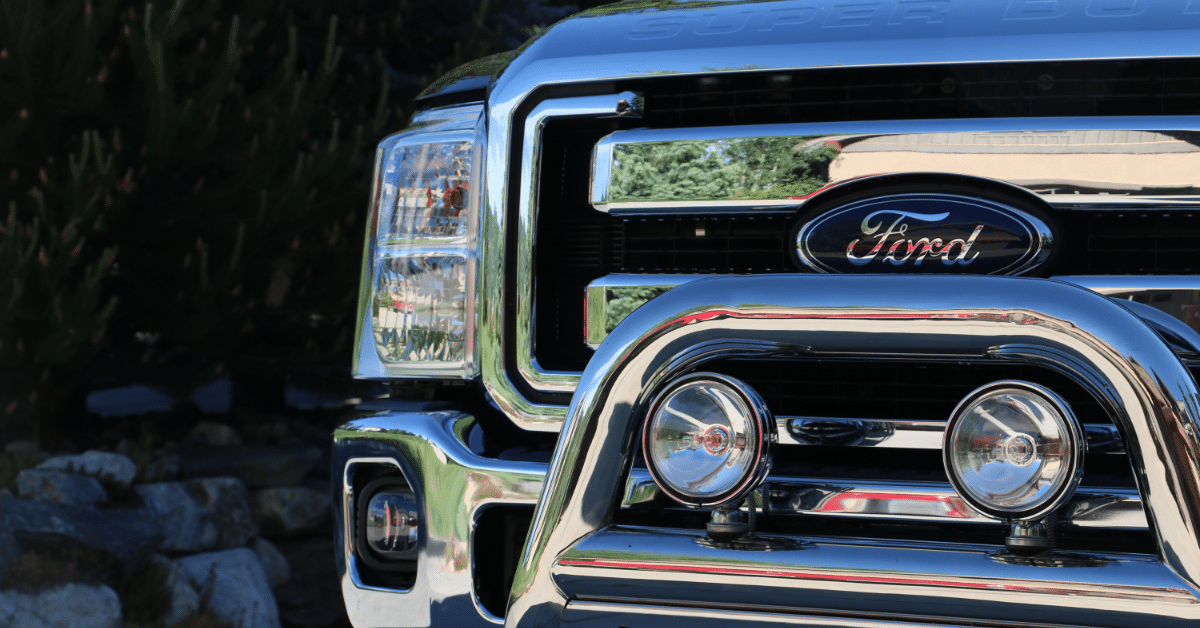 front grill of a ford truck