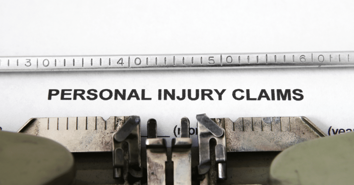 type writer types personal injury claims