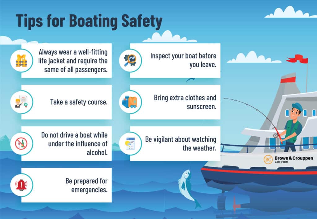 TIPS FOR BOATING SAFETY INFOGRAPHICS