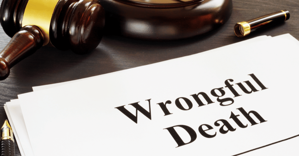 wrongful death papers with gavel