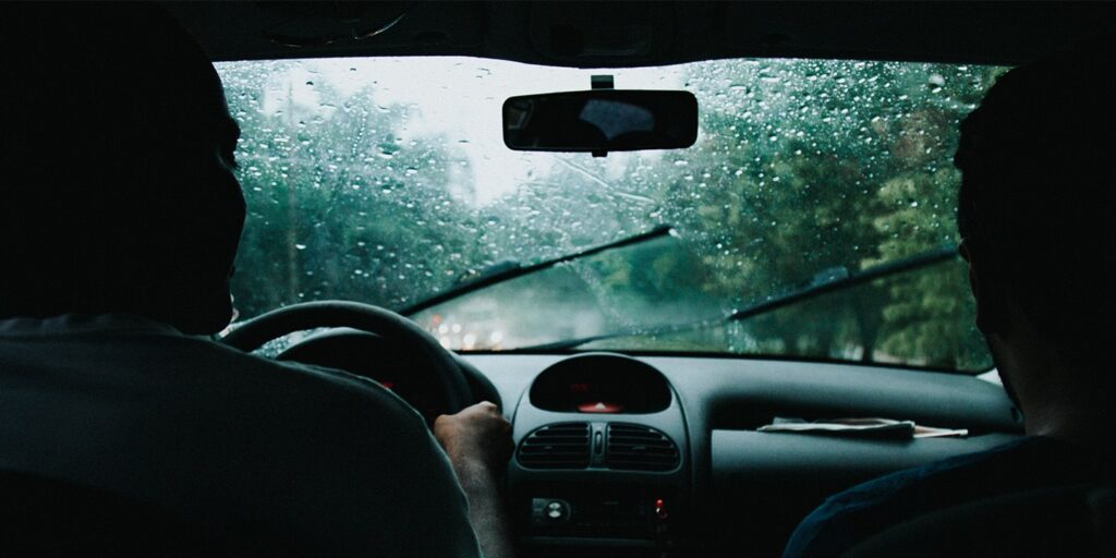 Passenger in a car accident