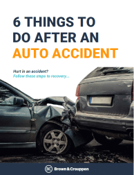 CTA popup six things to do after an auto accident