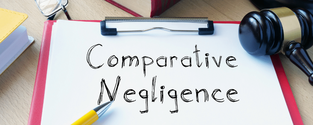 Comparative Negligence written on paper