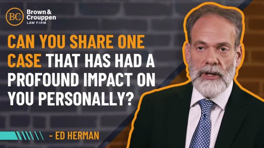 Attorney Ed Herman sharing a case that has had a profound impact on him personally