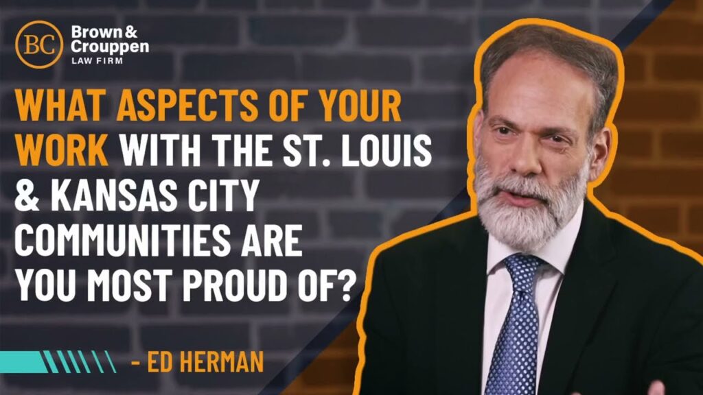 Attorney Ed Herman talking about his proudest moments when he was involved with the local communities