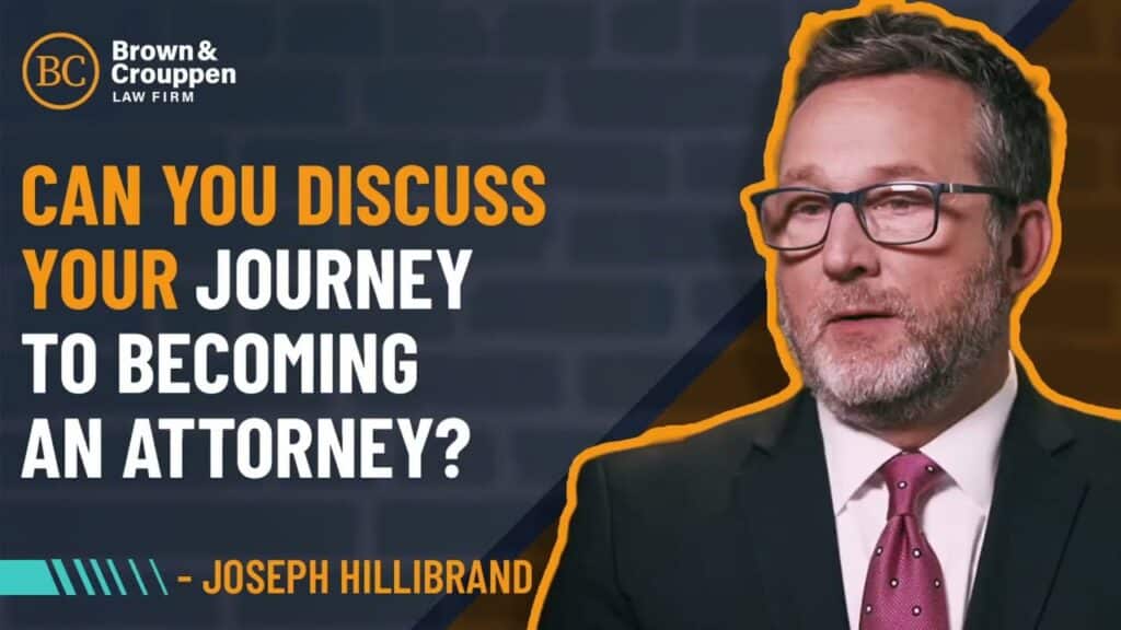 Attorney Joe Hillebrand discussing his journey to becoming an attorney