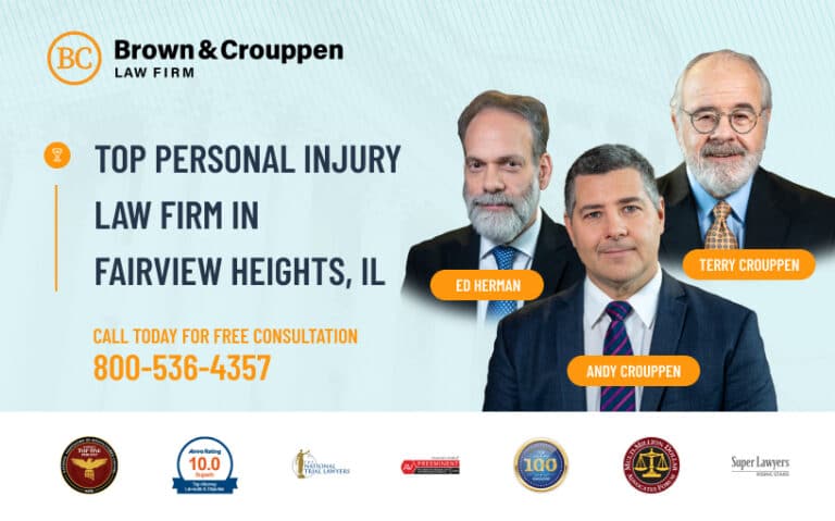 Fairview Heights IL Personal Injury Attorneys Brown Crouppen Infographic Reading Top Personal Injury Law Firm In Fairview Heights IL 768x479 