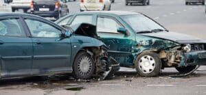 car running into other vehicle in t-bone accident
