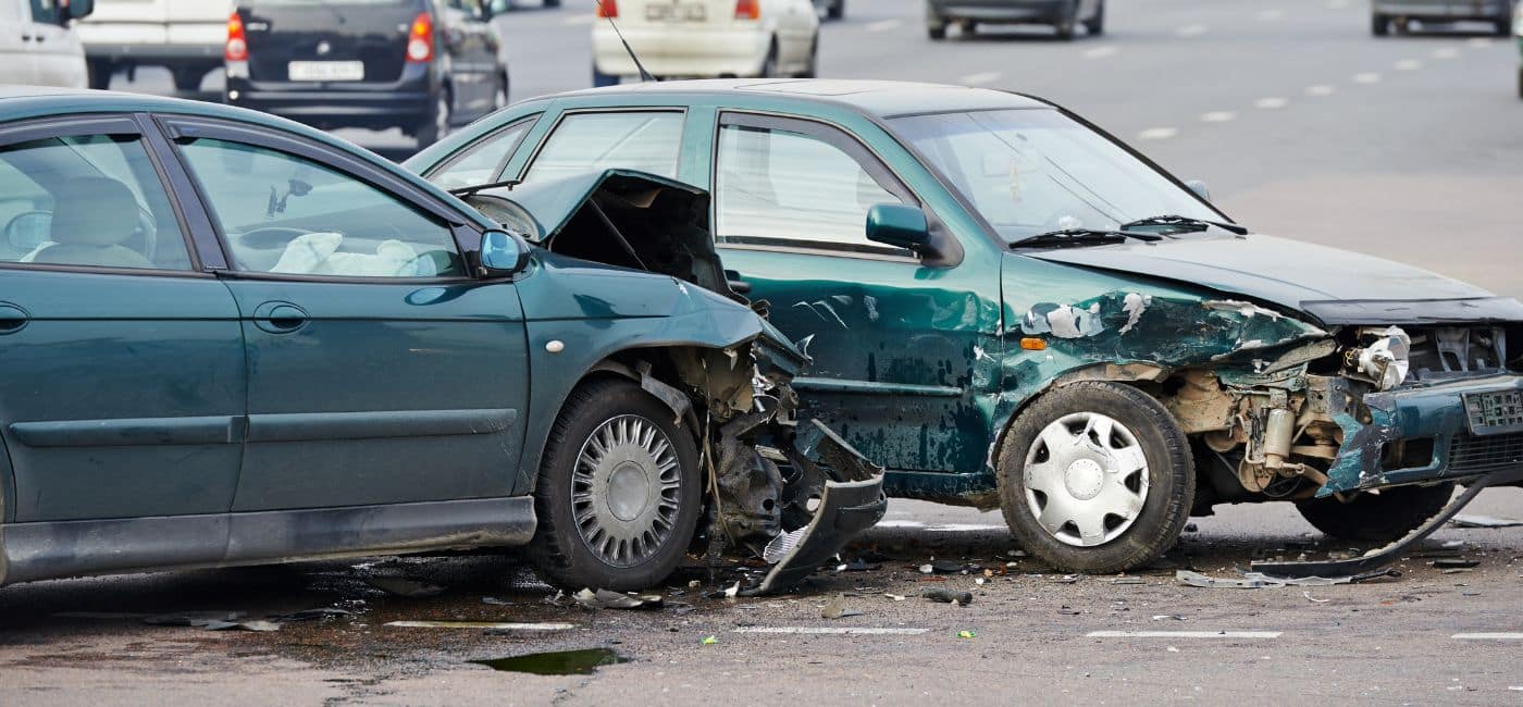 car running into other vehicle in t-bone accident